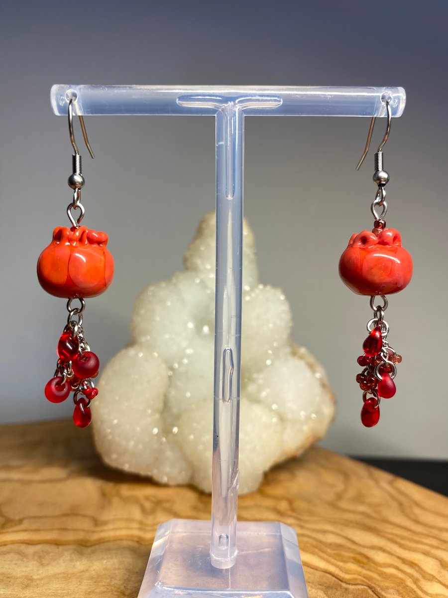Persephone - Pomegranate Earrings 