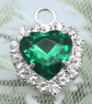 (P040S peacock green) 10 pcs, 12mm Crystal Pendants