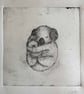 Koala Mother And Baby Drypoint Print - Image 1