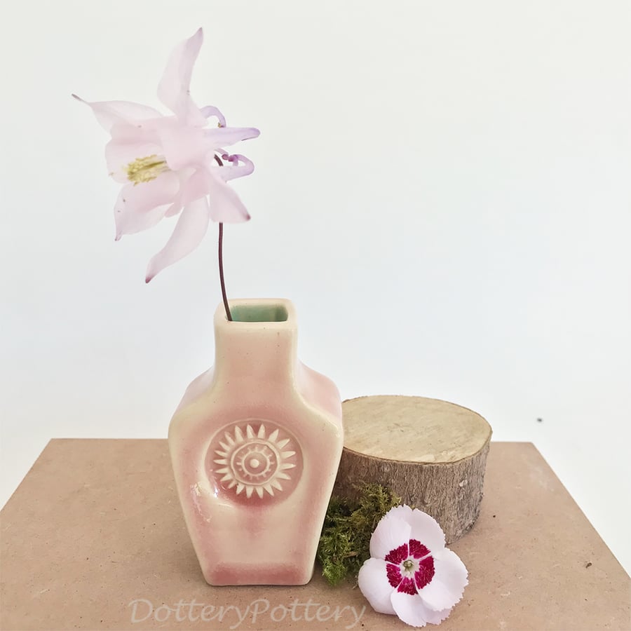 Pink Ceramic bud vase 
