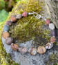 Silver and Jasper pebble bracelet