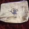 Cosmetic, Toiletries Bag with embroidered Yoga Lady