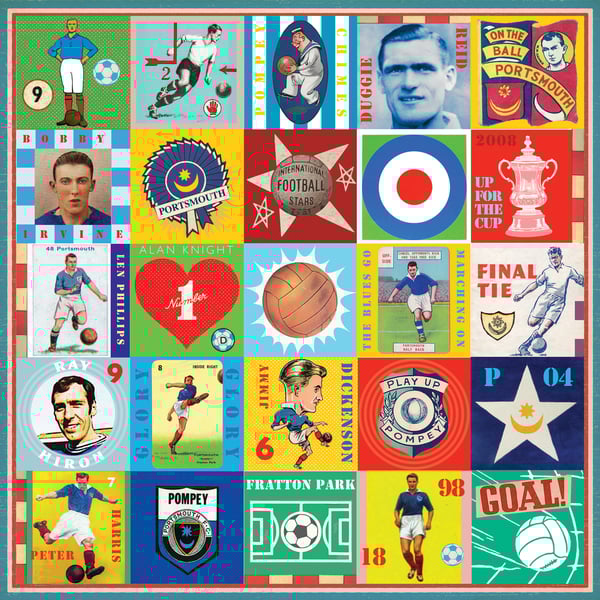 Portsmouth Pop Art Football Print
