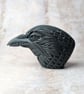 'Ignis', a black porcelain crow idol.