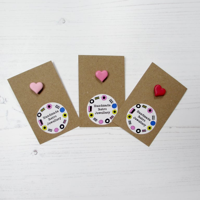 Sending love Heart mini pin
