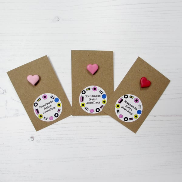 Sending love Heart mini pin