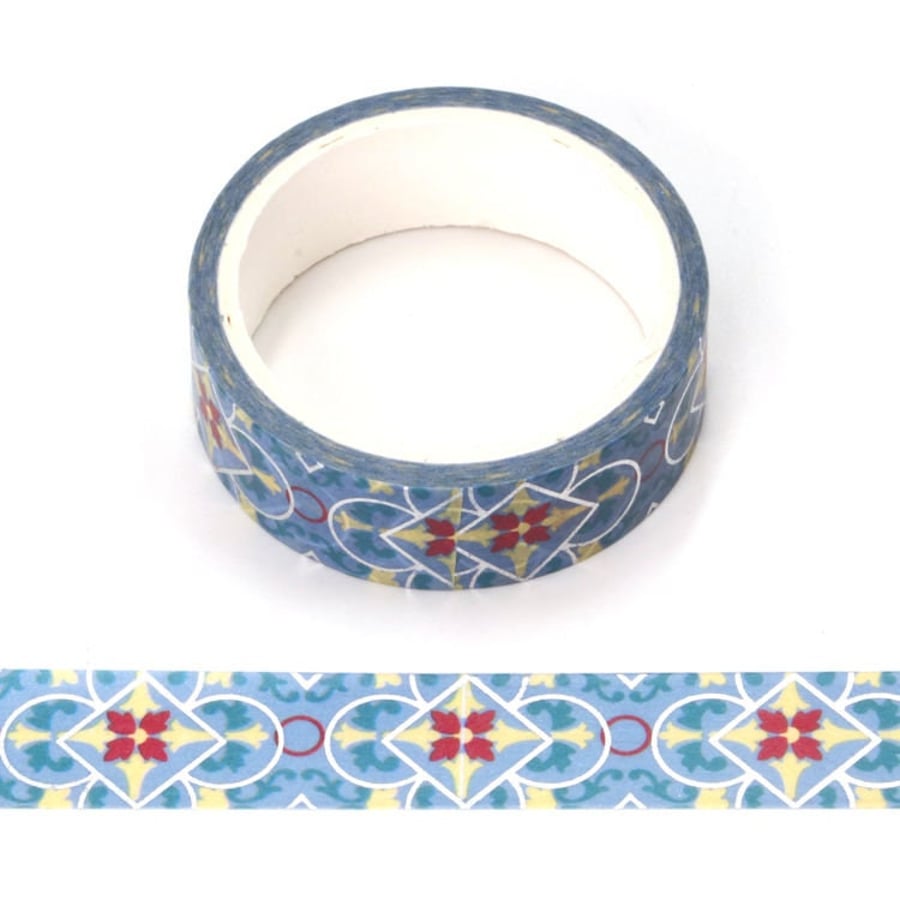 Christmas Theme Washi Tape UK Ideal for Christmas Cards with Silver Foil Embossi