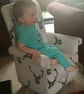 Kid's Stag Heads Fabric Armchair Grey Child's Chair Deer Childrens Animals Stags - Image 4
