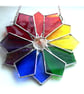 Rainbow Windmill Stained Glass Suncatcher Abstract 007 - Image 4
