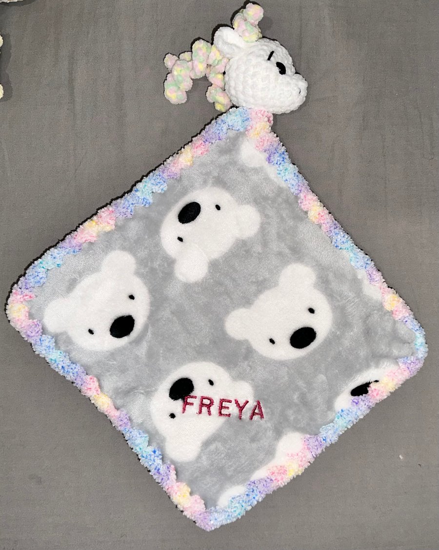 Personalised Animal Baby Comforter