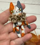 Hand Painted Miniature Cat Art Doll in Calico - Image 7