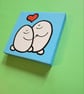 Cheps in Love - Mini acrylic painting on canvas - Image 3
