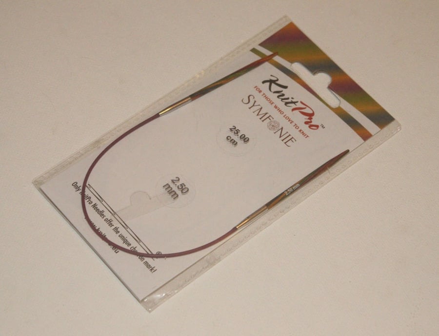 Knit Pro - Symfonie 25cm fixed cable 3 mms Ideal for socks.