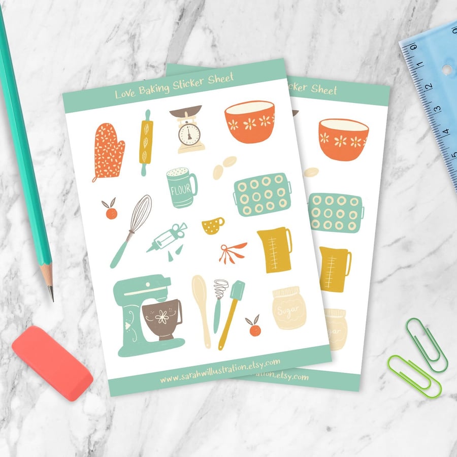 Love Baking Sticker Sheet