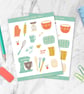 Love Baking Sticker Sheet, Cute Stationery - Image 1