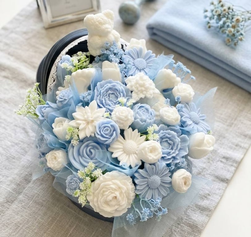 Celebrating A delivery baby shower flower bouquet.