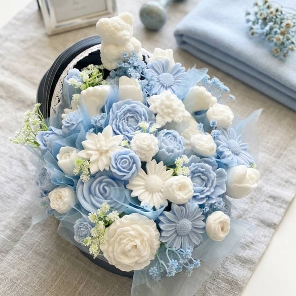Celebrating A delivery baby shower flower bouquet.
