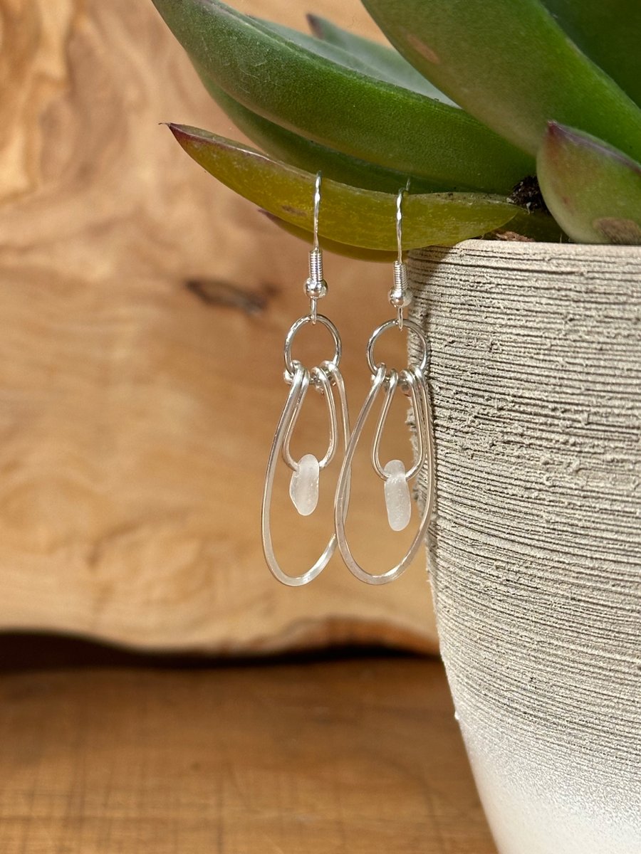 Image of Handmade seaglass earrings 