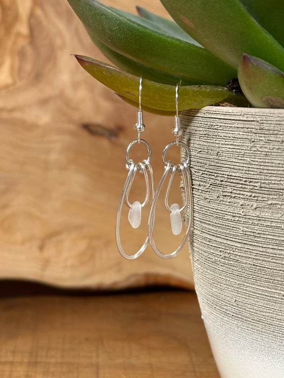 Handmade seaglass earrings 