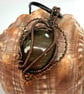 Love Tokens: Copper Wire Wrapped Labradorite Pendant On Waxed Cord Necklace