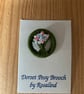 Dorset Posy Brooch, Dark Green with Pastel Flowers, P16 - Image 1