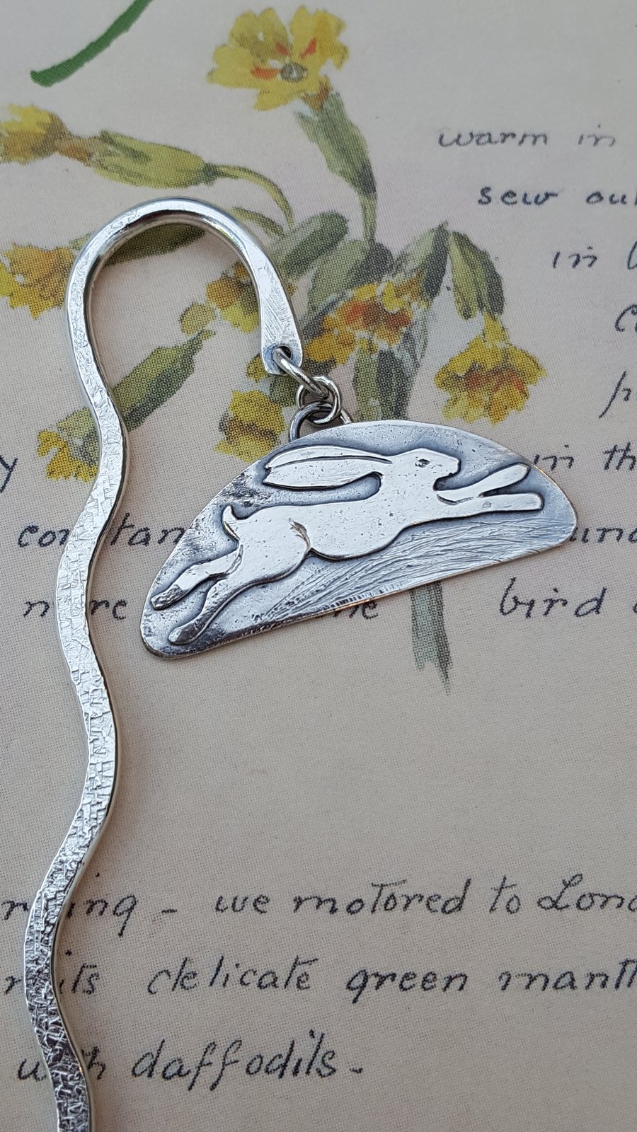 Sterling Silver Hare Bookmark