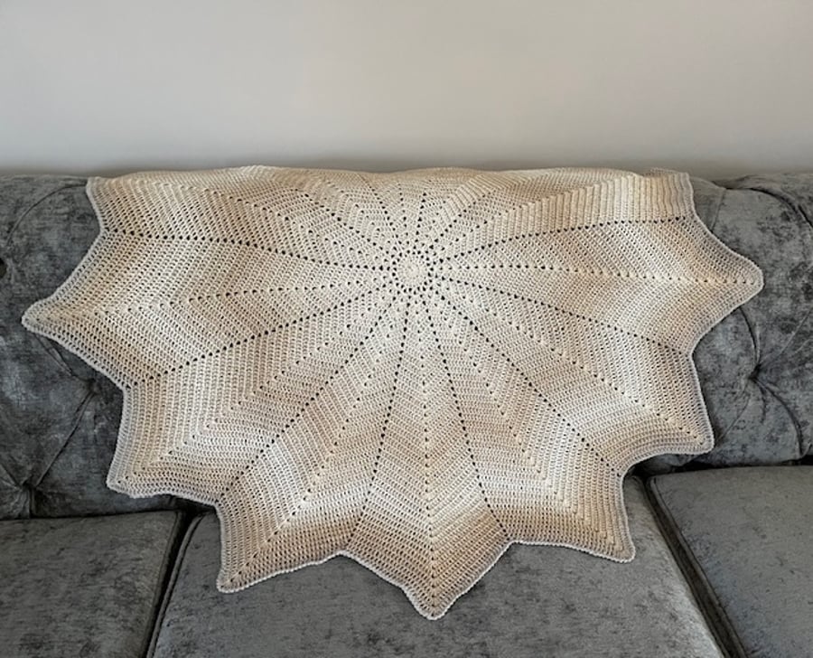 Beige and Cream Baby Blanket, Neutral Colours, Unisex, New Baby Gift