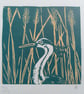 Heron mini linoprint limited edition  - Image 2