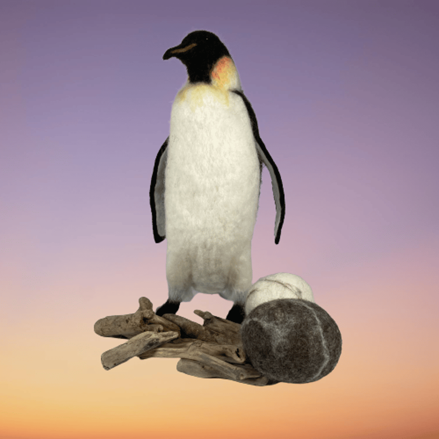 Needle felted Emperor penguin