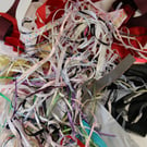 Bundle of mixed ribbons, inc velvet, grosgrain, satin, various colours, widths