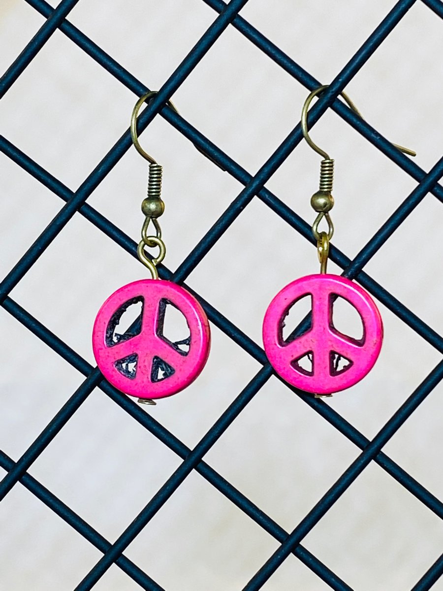 Pink CND earrings 