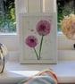 Purple alliums, framed original watercolour painting  - Image 1