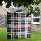 Modern patchwork quilt - throw size