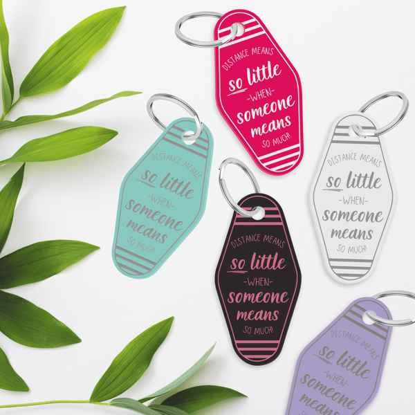Long Distance Relationship Keyring: Long Distance Quote, Perfect Gift for Couple