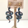 Snake polymer clay earrings