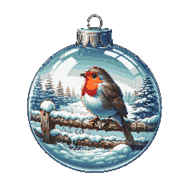 CHRISTMAS ROBIN - Cross Stitch Pattern - Cross Stitch Chart