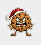 Unique Funny Christmas Gift Tags For Adults, 6pk - Angry Cookie In Santa Hat