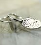 Silver Sleeper Hoops Leaf Drop Sterling Silver Viking Rune - Image 6