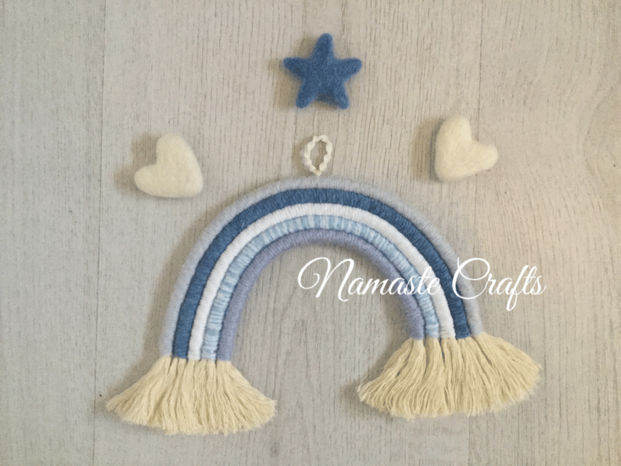 Morning Dew Rainbow Wall Hanging, Baby Shower Gift, Nursery Wall Decor,