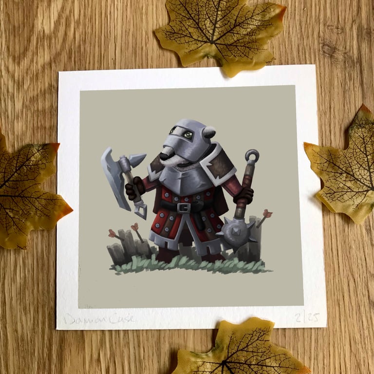 Badger Soldier Art Print