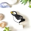 Puffin ceramic ornament