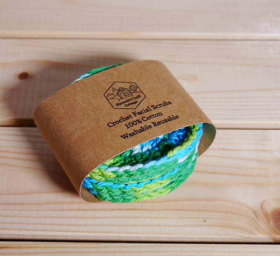 100% Cotton Crochet Facial Rounds Loch ness Monster