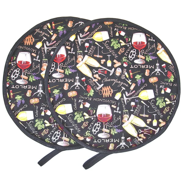 Wine Aga Hob Lid Covers Mats Pads Pair of Champagne Merlot Surface Saver x 2