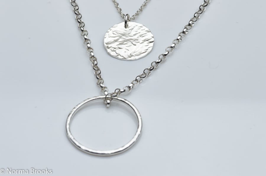 STERLING SILVER LAYERED NECKLACE