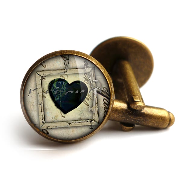 Black Heart No.1 Cufflinks (RR04)