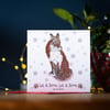 'Let it snow' Winter Fox Single greeting card