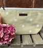 sage Polka Dot Zip Pouch - Image 1