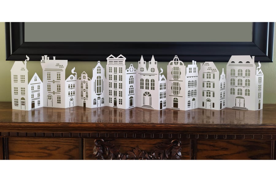 Winter Village Scene Pop Up Christmas Decoration