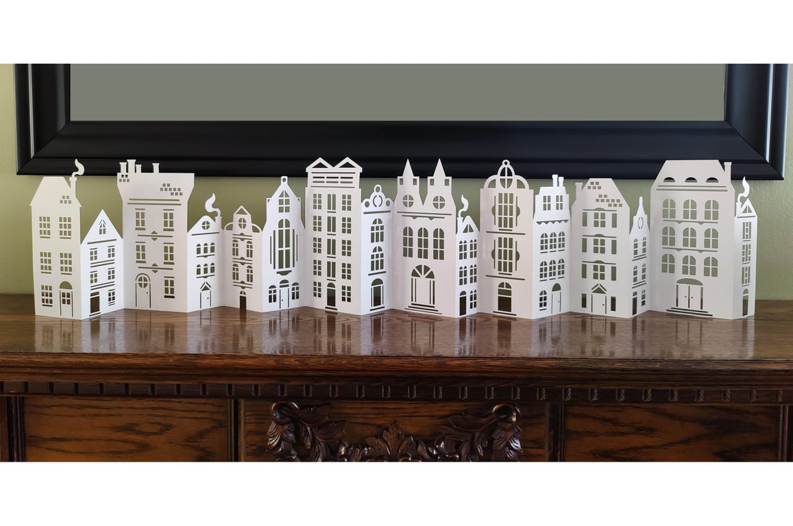 Winter Village Scene Pop Up Christmas Decoration