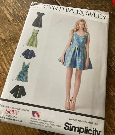 Simplicity Cynthia Rowley K1873 - Dress and Cape 6 - 14